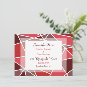 Elegante Invitación Geométrica de Boda para Guarda