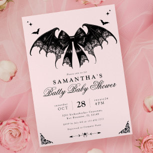 Elegante invitación gótica a Baby Shower