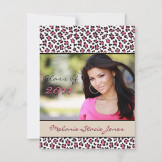 Elegante Invitación Grad / Invitación - Leopard