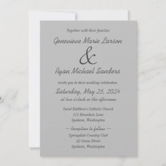 Elegante invitación gris