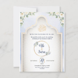 Elegante invitación islámica a la boda musulmana