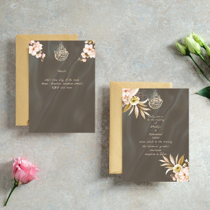 ELEGANTE INVITACIÓN ISLÁMICA DE BODA ELEGANTE