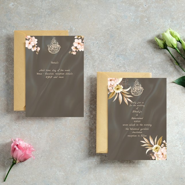 ELEGANTE INVITACIÓN ISLÁMICA DE BODA ELEGANTE (Subido por el creador)