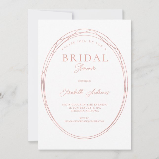 Elegante invitación Minimalista (Anverso)