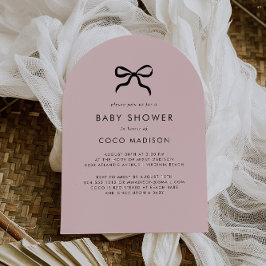 Elegante invitación minimalista a arco Baby Shower