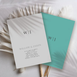Elegante invitación minimalista a la boda