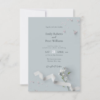 Elegante invitación minimalista a la boda