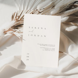 Elegante invitación Minimalista a la boda de marfi