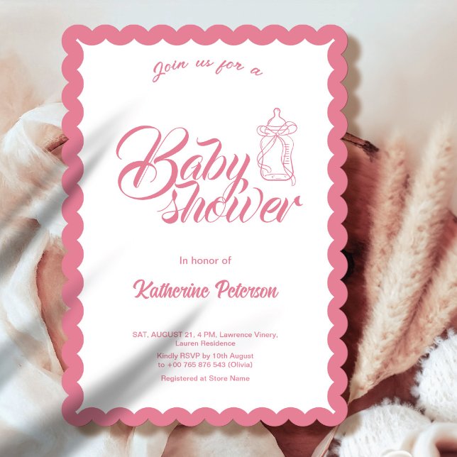 Elegante Invitación Minimalista con Volantes para  (Subido por el creador)