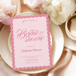 Elegante Invitación Minimalista con Volantes para 