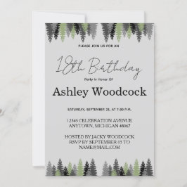 Elegante invitación Minimalista de cumpleaños