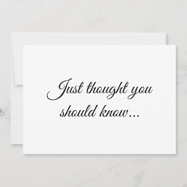 Elegante Invitación Minimalista de embarazo (Anverso)