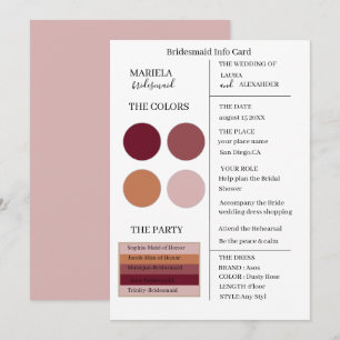 Elegante invitación Minimalista de la Rosa de Brid