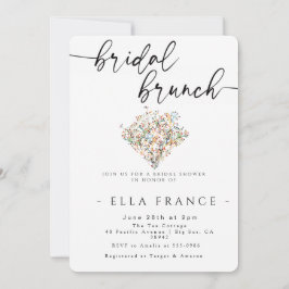Elegante invitación minimalista para brunch nupcia