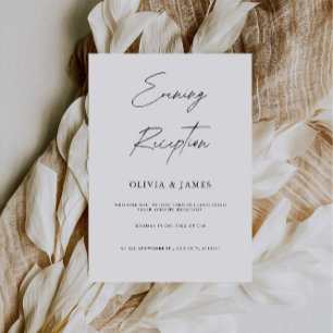 Elegante Invitación Minimalista por la noche a la 