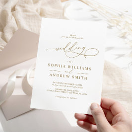 Elegante Invitación moderna a la boda de caligrafí