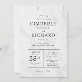 Elegante Invitación moderna a la boda de moda en m
