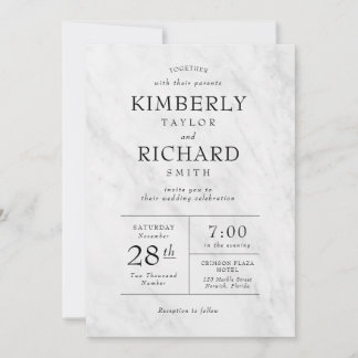 Elegante Invitación moderna a la boda de moda en m