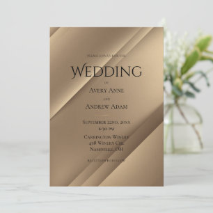 Elegante invitación moderna a la boda de oro