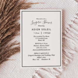 Elegante Invitación Moderna A La Ducha De Lingerie