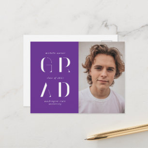 Elegante Invitación moderna de graduación de guion
