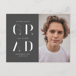 Elegante Invitación moderna de graduación de guion