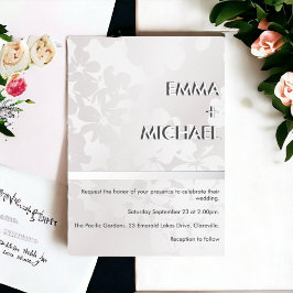 Elegante invitación monocromática moderna al Relie