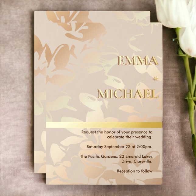 Elegante invitación monocromática moderna al Relie (Subido por el creador)