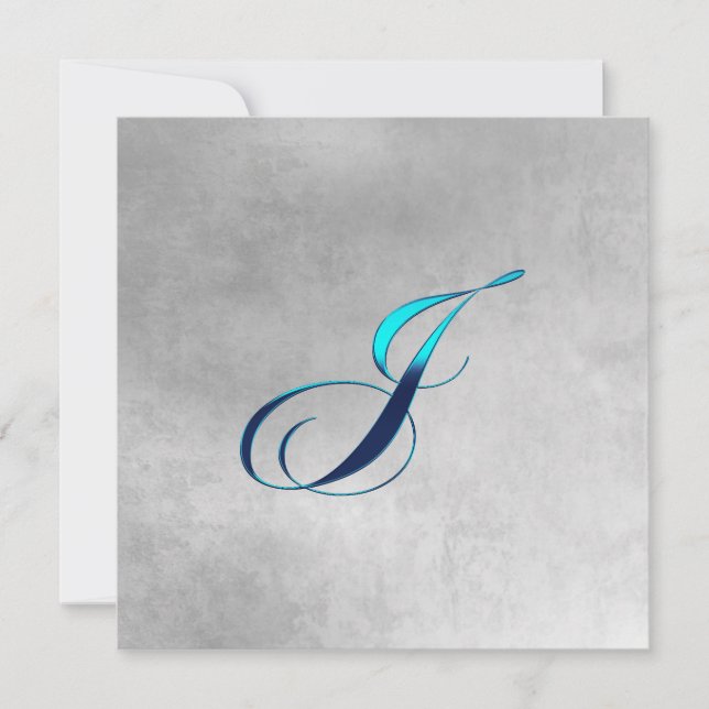Elegante invitación monograma-J (Anverso)