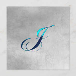 Elegante invitación monograma-J