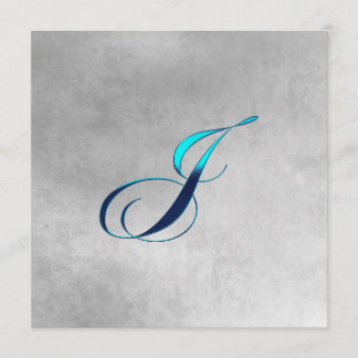 Elegante invitación monograma-J