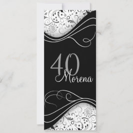 Elegante invitación negra