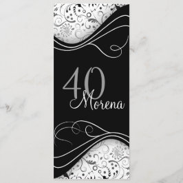 Elegante invitación negra