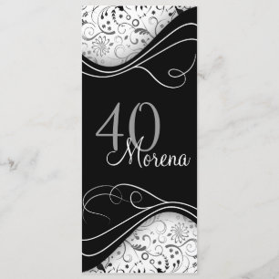 Elegante invitación negra