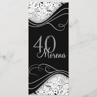 Elegante invitación negra