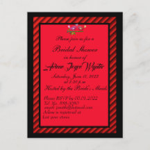 Elegante invitación negra y roja