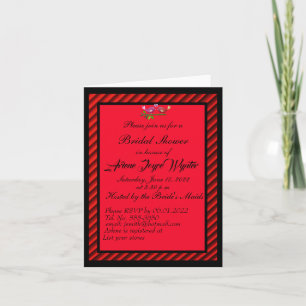 Elegante invitación negra y roja