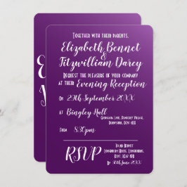 Elegante Invitación nocturna oscura morada