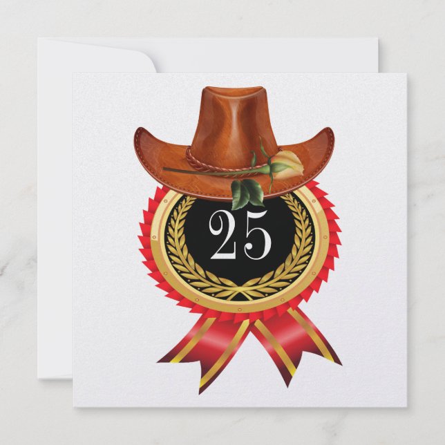 Elegante Invitación Oeste Oro (Anverso)