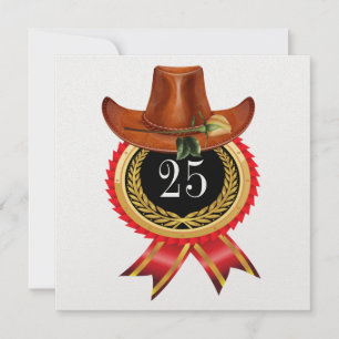 Elegante Invitación Oeste Oro