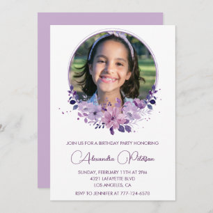 Elegante invitación para el 11º cumpleaños Foto El