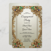 Elegante Invitación para el compromiso de los órga