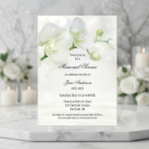 Elegante invitación para el funeral de Orquídea