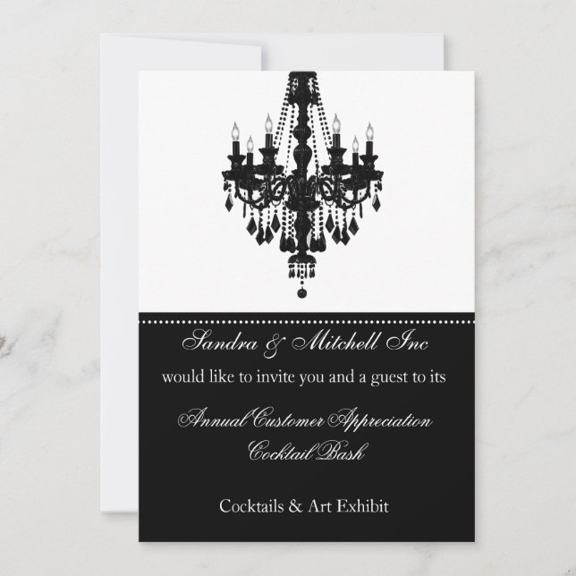 Elegante invitación para fiesta corporativa (Anverso)