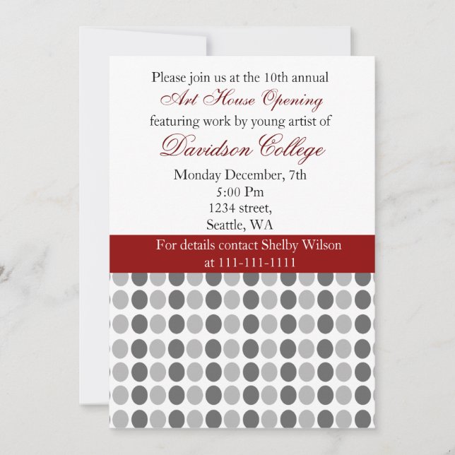 Elegante invitación para fiesta corporativa (Anverso)