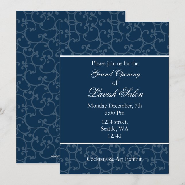 Elegante invitación para fiesta corporativa (Anverso / Reverso)