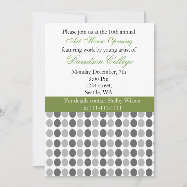 Elegante invitación para fiesta corporativa (Anverso)