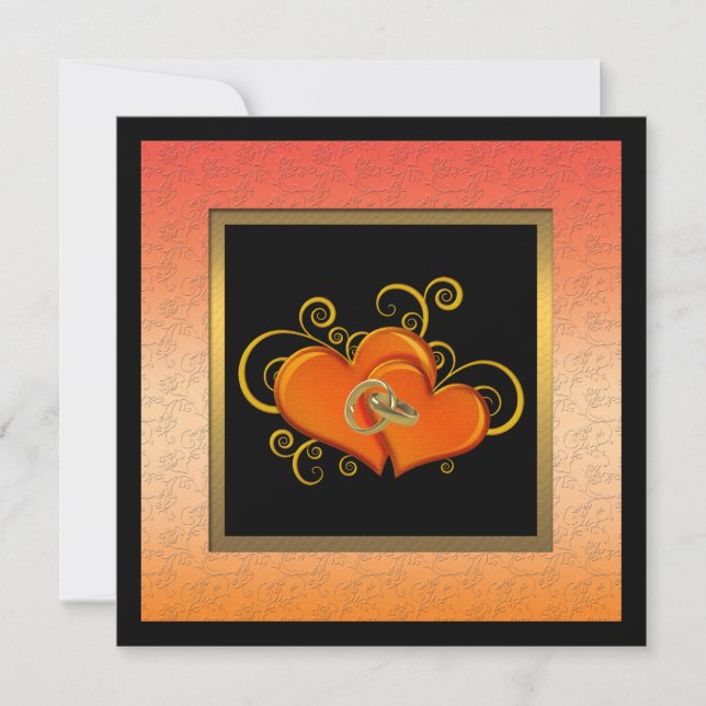 Elegante invitación para fiesta de aniversario de  (Anverso)