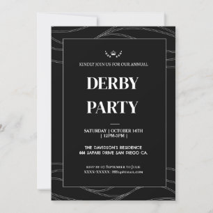 Elegante invitación para fiesta de Kentucky Derby