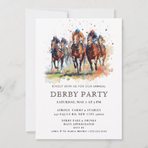 Elegante invitación para fiesta del Derby de Kentu